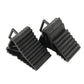 Wheel Chock Heavy Duty 4pcs Set for Cars and Motorcycles Black