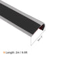 Stair Nosing, Vinyl Stair Edge Protector, Easy to Install, 6.6Ft, Black & Grey