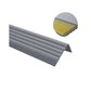 Stair Nosing PVC 40x25mm Silver 2.0m Self-Adhesive Flexible Anti-Slip Ribbed Pro