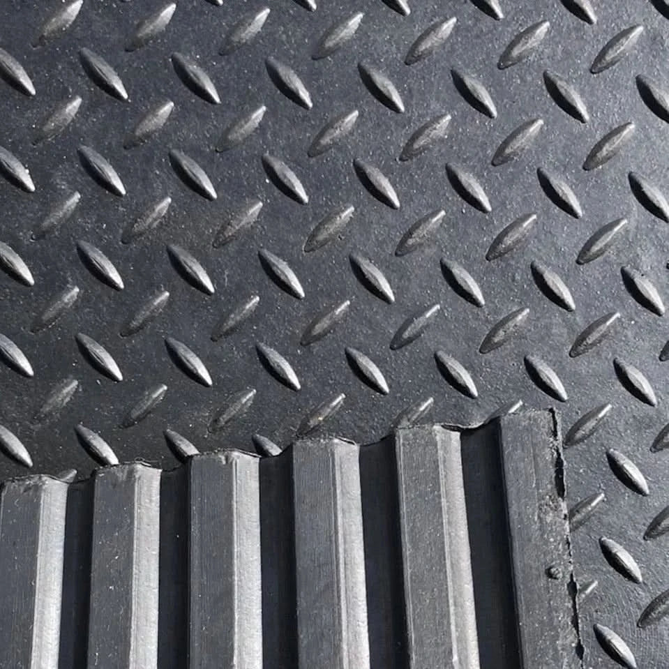 Rubber Floor Stable mats 12mmx6ft x 4ft Checker Top Design Special Price