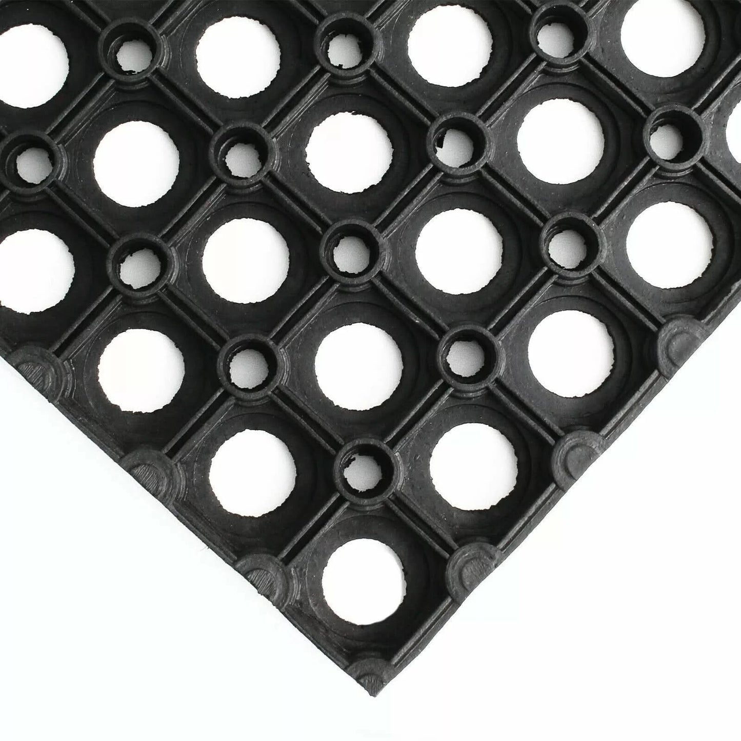 2x Rubber Door Entrance Mat Heavy Duty Non Slip Dirt Catcher Honeycomb 50x100cm