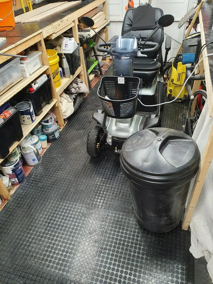 Coin Penny Rubber Flooring Matting Roll Heavy-Duty Non-Slip Garage Van Shed Car