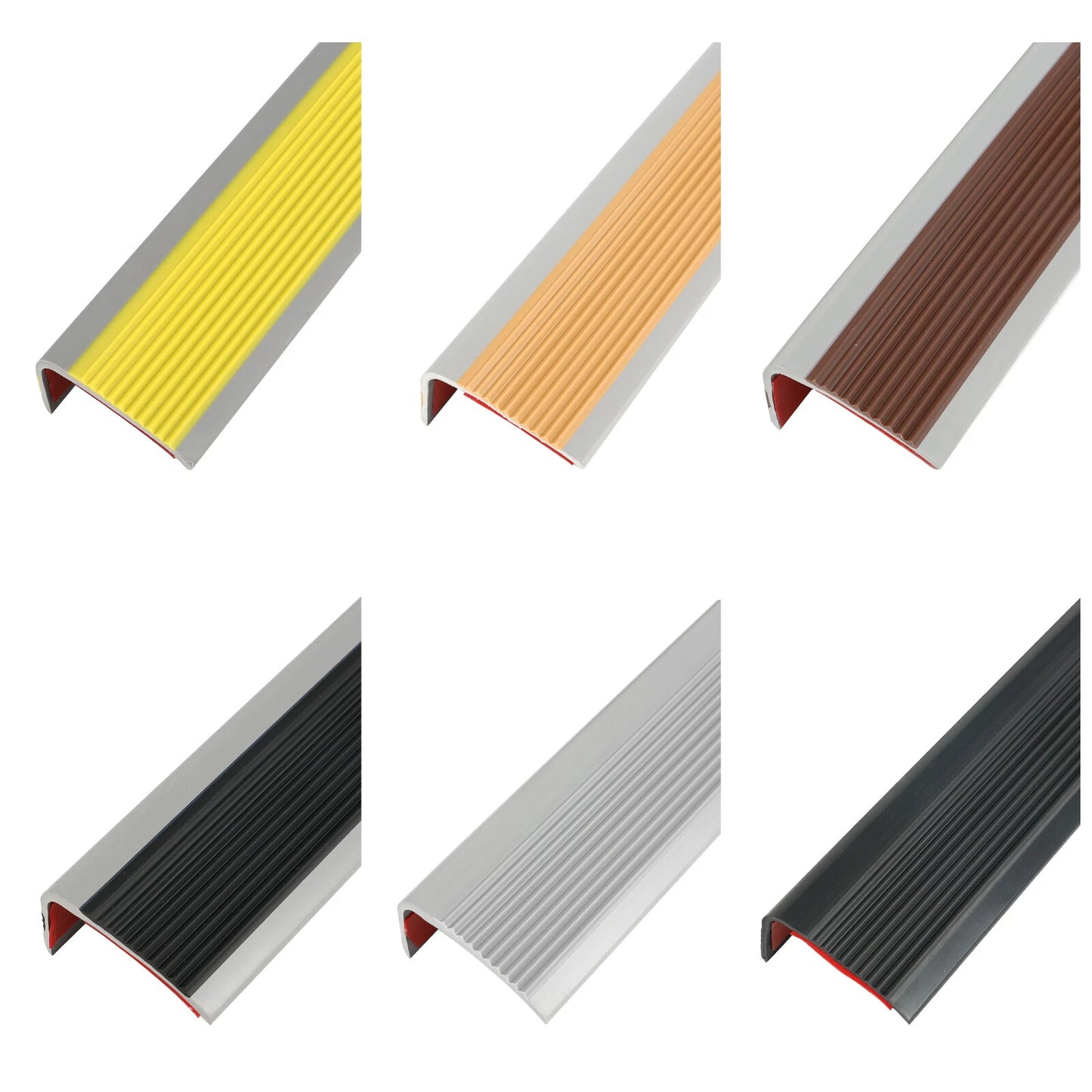 Rubber Stair Nosing Edge Anti non Slip PVC Angle Step Protect Edge Trim 39 Inch