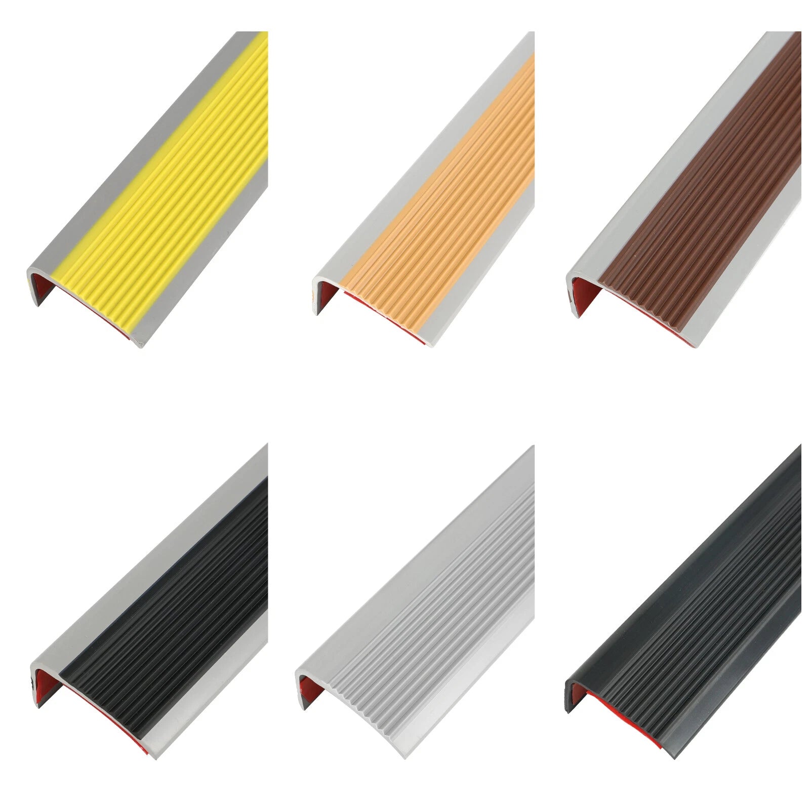 Rubber Stair Nosing Edge Anti non Slip PVC Angle Step Protect Edge Trim 39 Inch