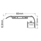 10x 1M Aluminium Silver Round Edge Anti Slip Stair Nosing Ramp LED Strip Profile