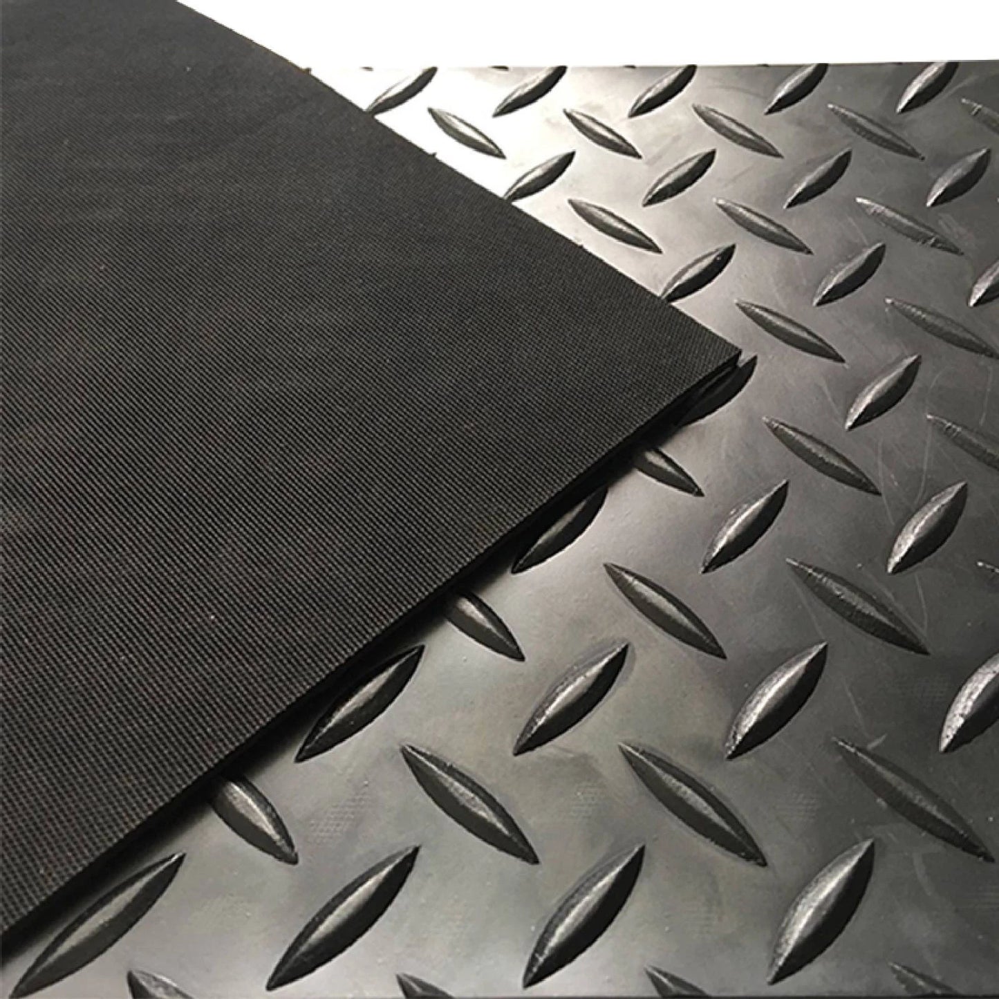 3.5MM Checker Heavy Duty Rubber Flooring Matting Garage Large Diamond 1.8 Wide