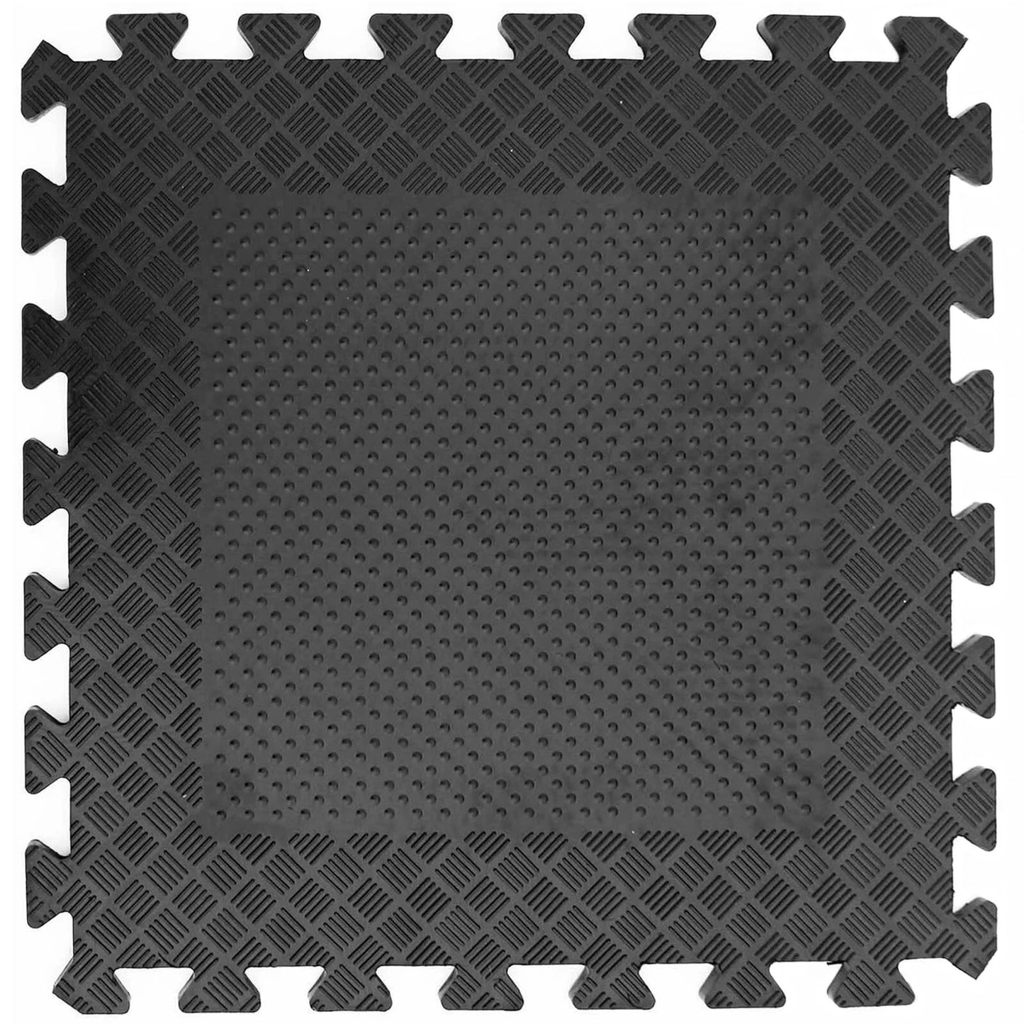 Heavy Duty Rubber Gym Mats Garage Flooring Tiles Commercial Interlocking 4pcs