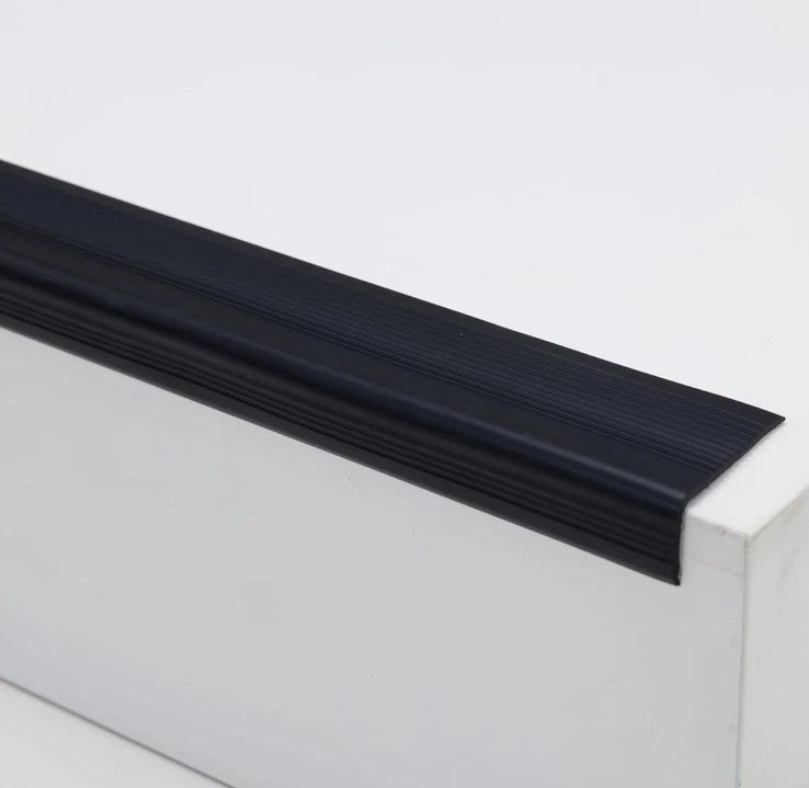 Trimold Vinyl Anti-Slip Stair Nosing Self Adhesive Non-slip Out/Indoor 10m Black