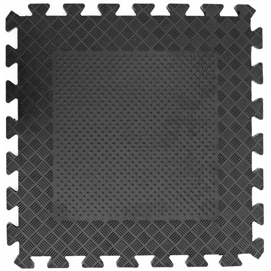 Heavy Duty Rubber Gym Mats Garage Flooring Tiles Commercial Interlocking 4pcs