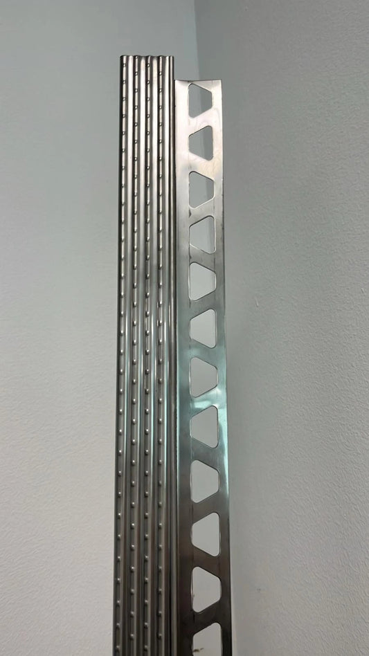 7 x Schlüter TREP-E Stainless Steel Stair Nosing 22mm x 1.5m TE220/150