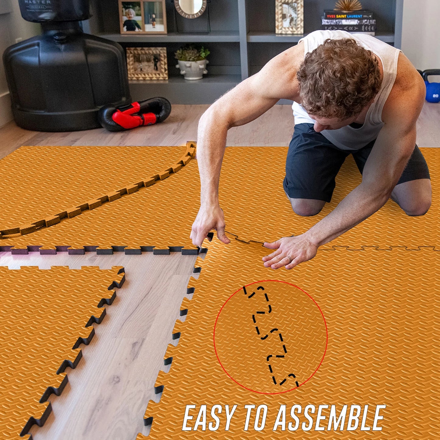 EVA INTERLOCKING FLOOR MATS SOFT FOAM GYM FLOORING MAT YOGA TILES 25 MM 60x60CM