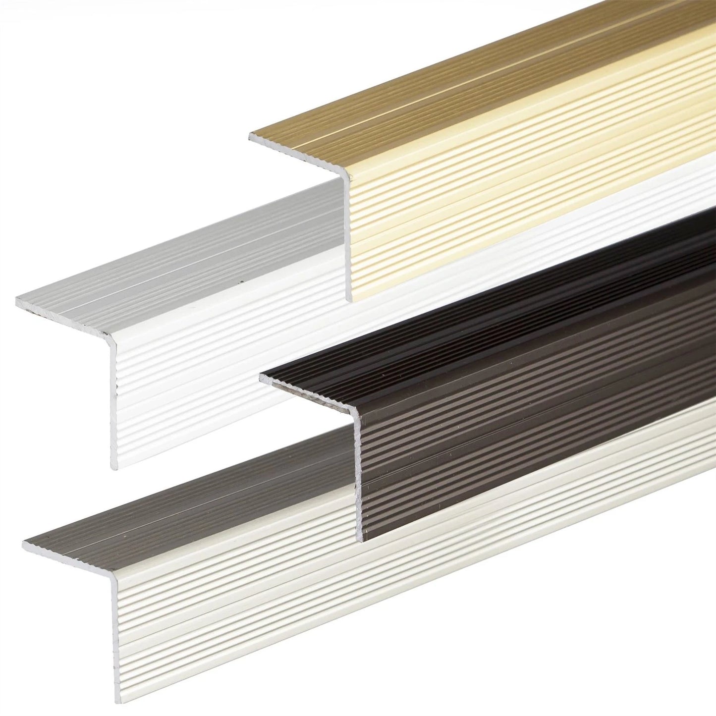 Stair nosing edging aluminium Self-adhesive anti non slip corner 900x25x25mm