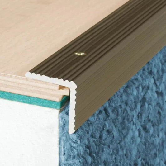 2.7m LUXURY CLICK VINYL FLOORING STAIR NOSING EDGE PROFILE TRIM LVT C27