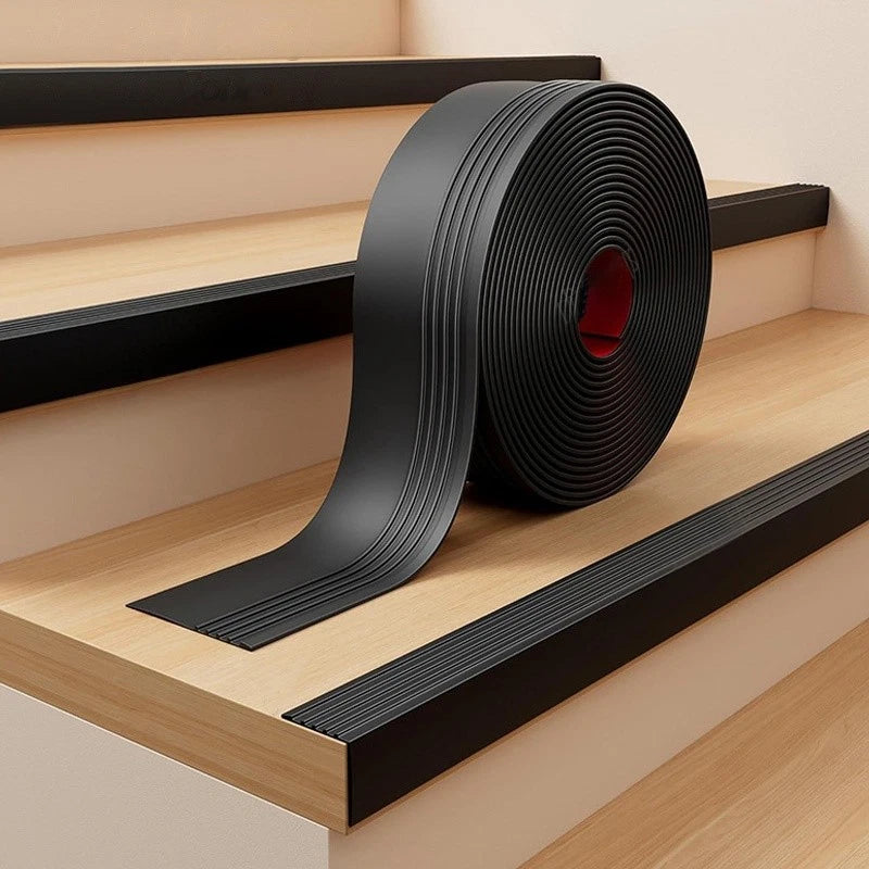 Self Adhesive Anti Slip Stair Nosing 12m Vinyl Rubber Edge Trim Bullnose Strips