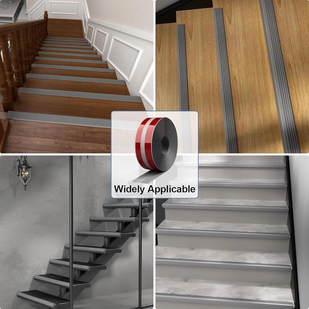 Stair Anti Slip Nosing, Self Adhesive Flexible Rubber Angle Edging Strip 4924-3
