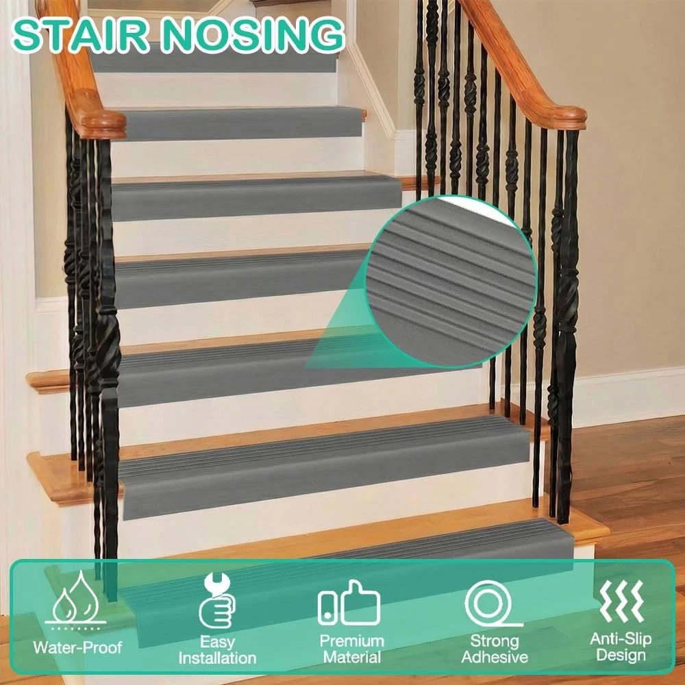 Stair Anti Slip Nosing Self Adhesive Stair Nosing Edge Trim Flexible PVC Anti