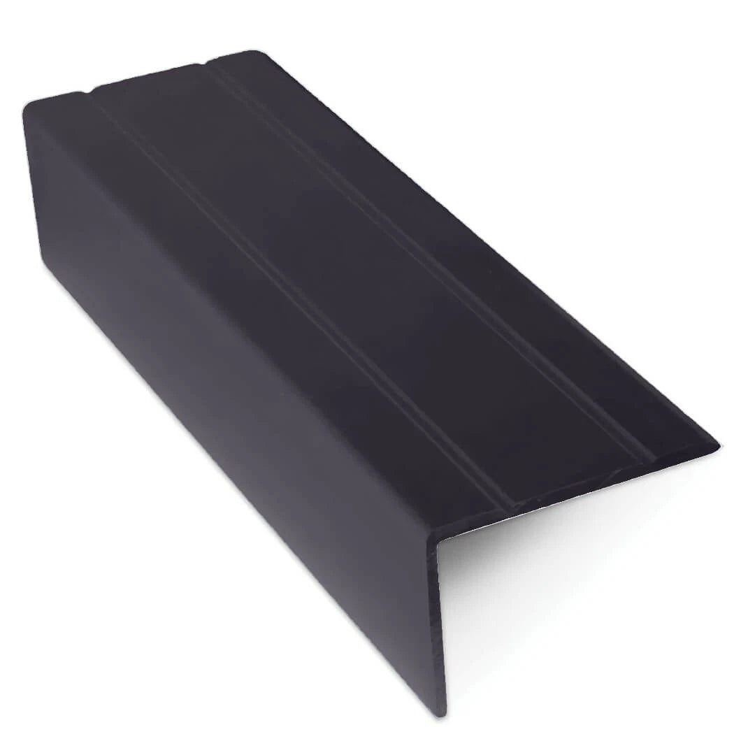 Aluminium 30mm x 20mm Stair Nosing Retro Fit Self Adhesive – NAS – Grooved 2.7m