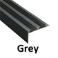 Aluminium Stair Nosing Edge Trim Step Nose Edging Carpet - Silver / Grey / Black