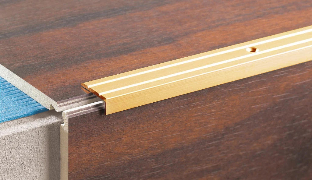 ALUMINIUM STAIR NOSING ANTI NON SLIP EDGE - STEP EDGING TRIM - 25x10 mm -1M