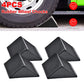 4PCS Heavy Duty Rubber Wheel Chocks Blocks Tire Stopper For Truck RV Trailer Car