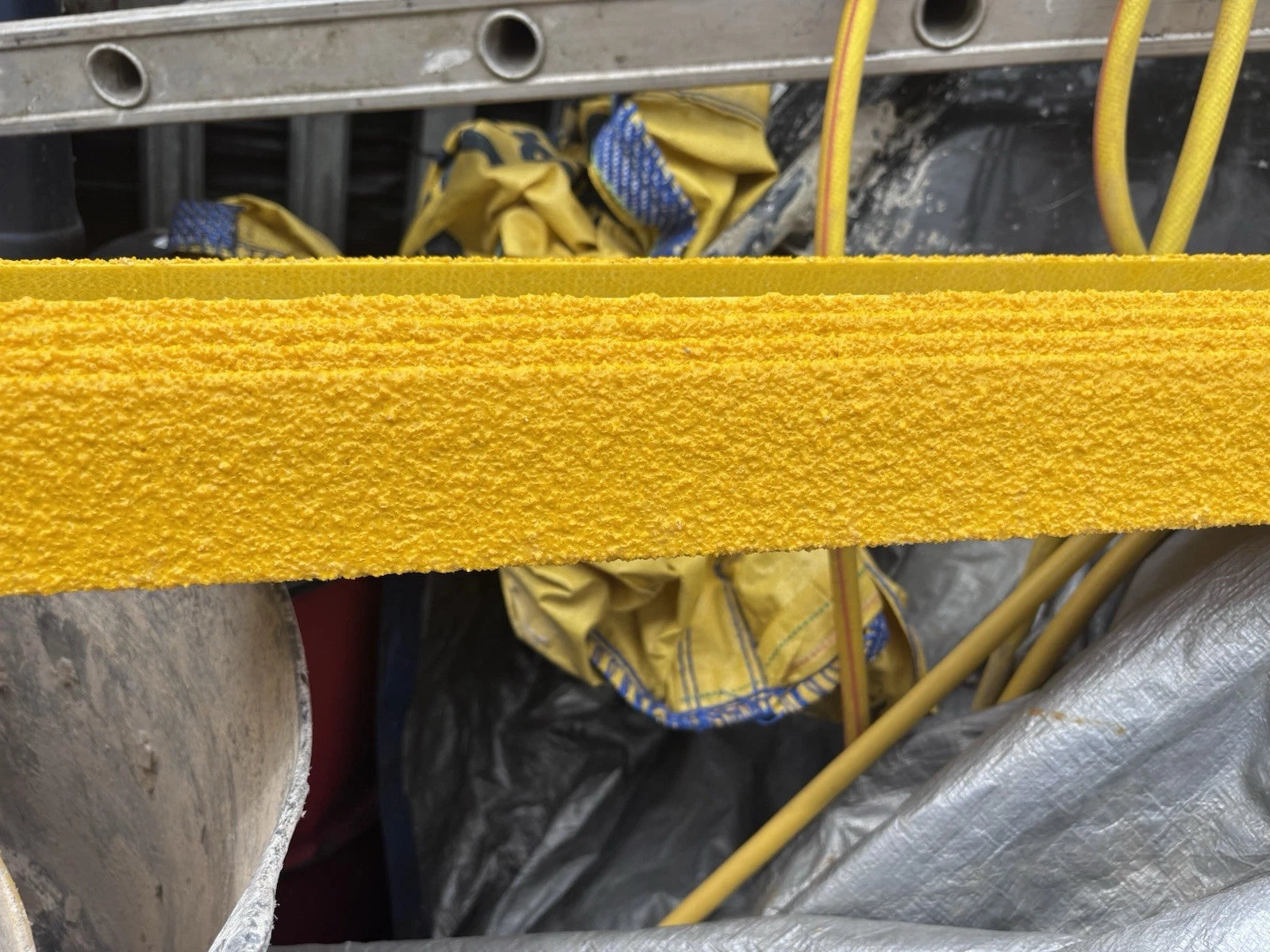 Non Slip Gritted Stair Nosing 55 x 55 x 4mm - Yellow Stair Edging £5 Per Metre