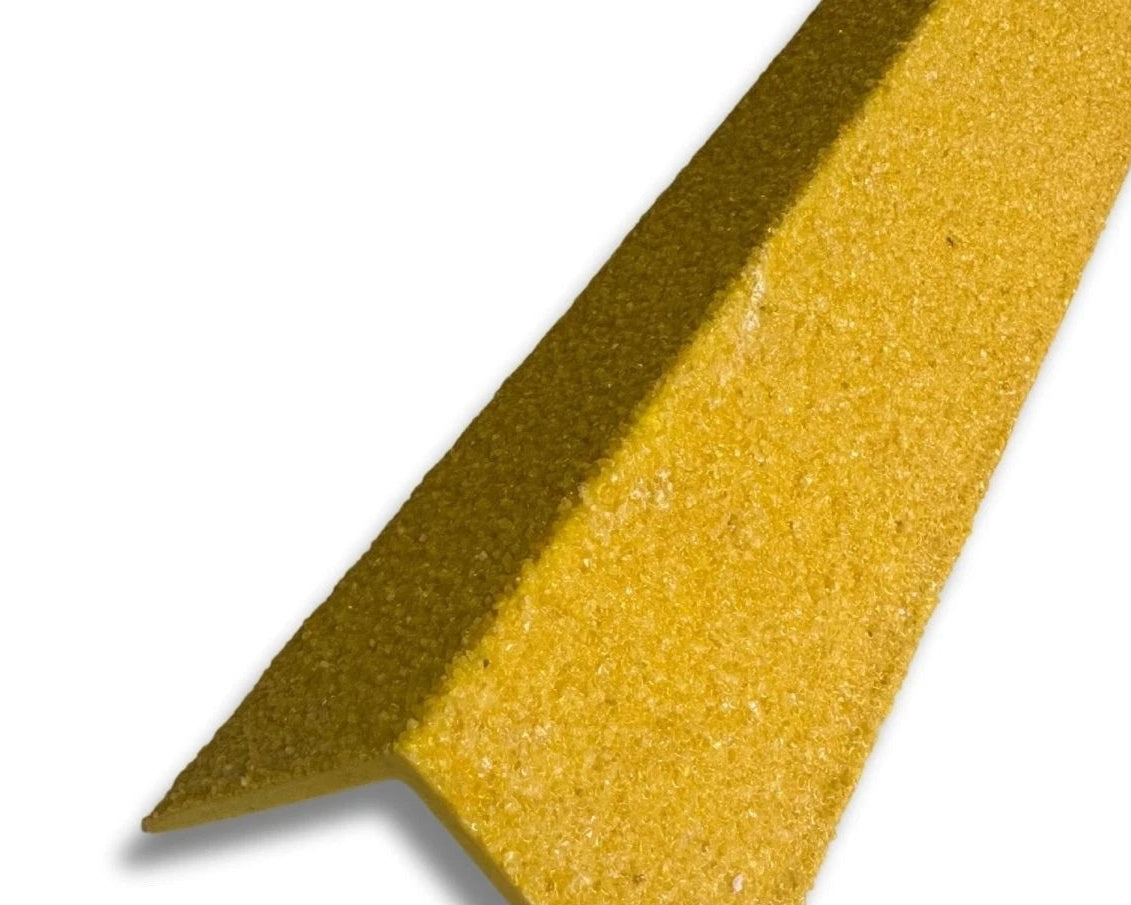 Extra Long Yellow GRP Stair Nosing Anti-Slip Heavy Duty Step Edge 1500mm-3000mm