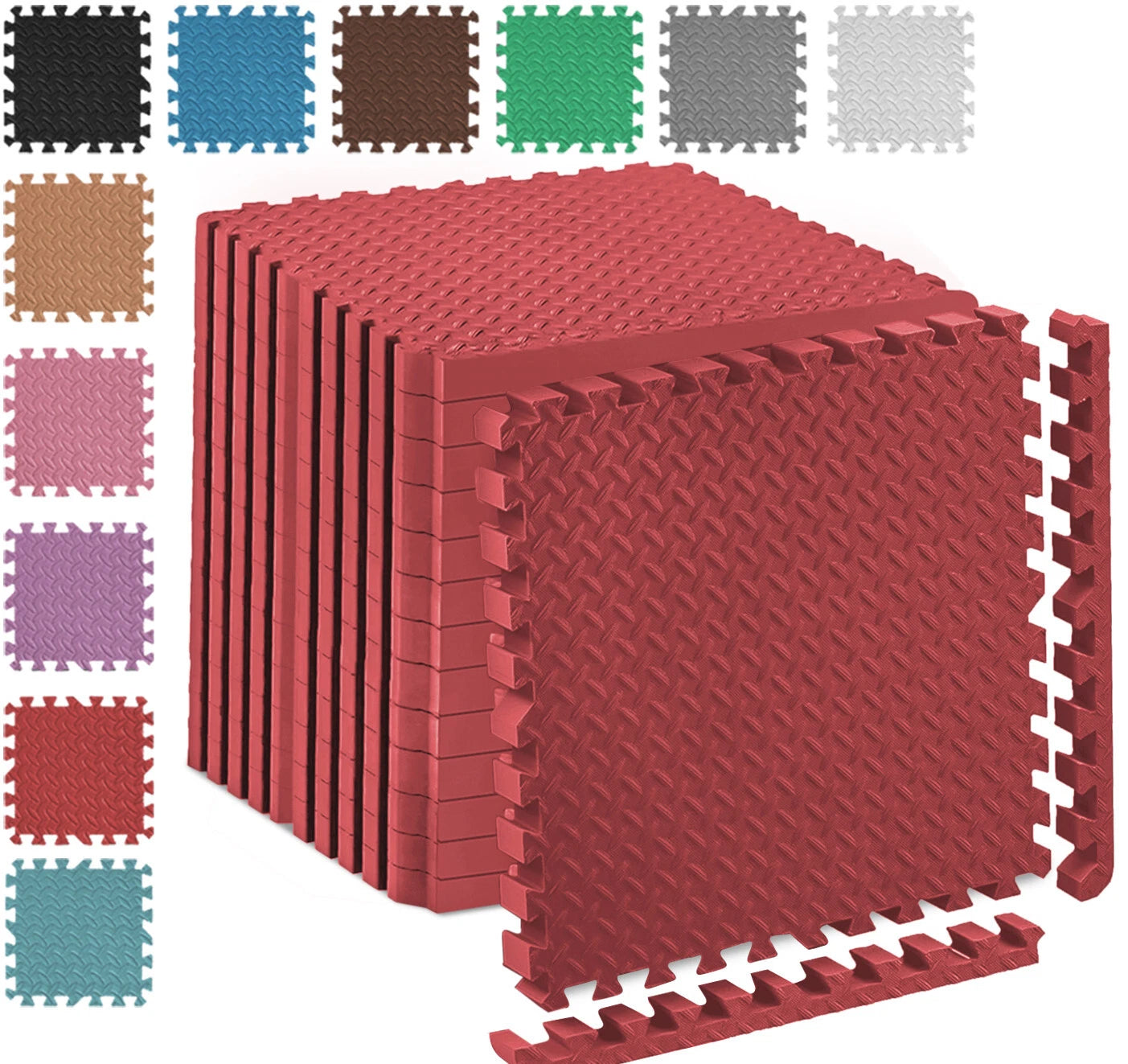 EVA INTERLOCKING FLOOR MATS SOFT FOAM GYM FLOORING MAT YOGA TILES 25 MM 60x60CM