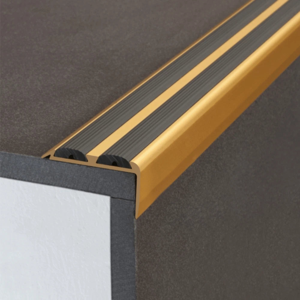 ALUMINIUM STAIR NOSING EDGE TRIM STEP NOSE EDGING NOSINGS FOR CARPET WOOD A37