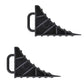 FUZVOL 2 Pcs Wheel Chocks Heavy Duty Parking Block Set F-E-CLZHQ01P2, Black