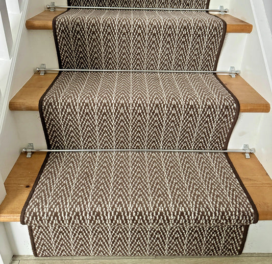 Herringbone Stair Runners Very Long For Stairways Hallways Border Carpet Rugs