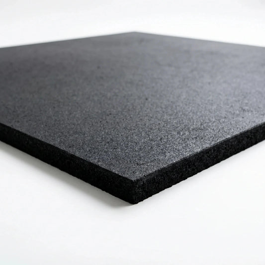 Rubber Gym Home Garage Floor Mat Tiles Flooring Heavy Duty 15mm Thick Black