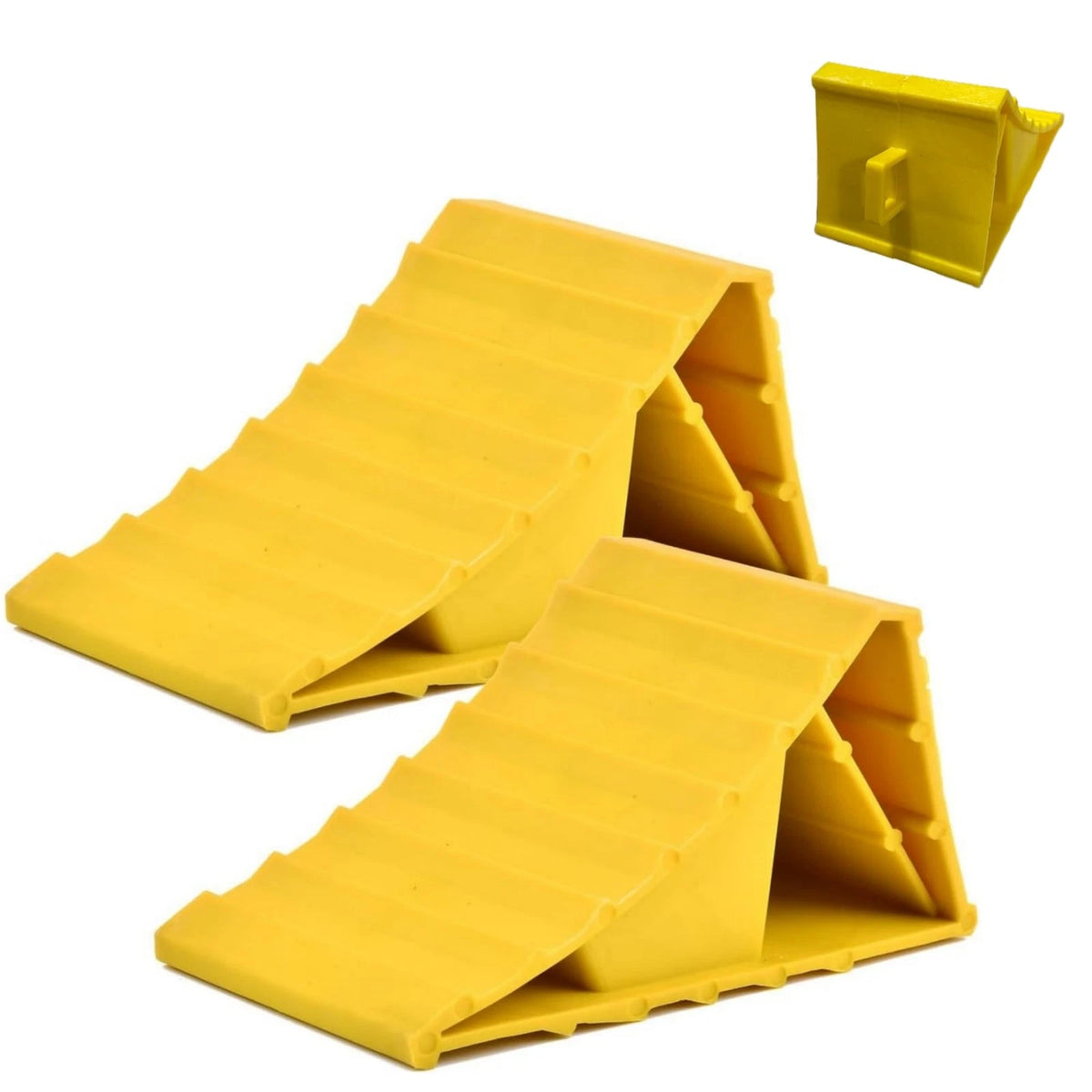 Wheel Chocks 2PCS Car Wheel Chocks Heavy Duty with Handles Caravan Wheel Chocks