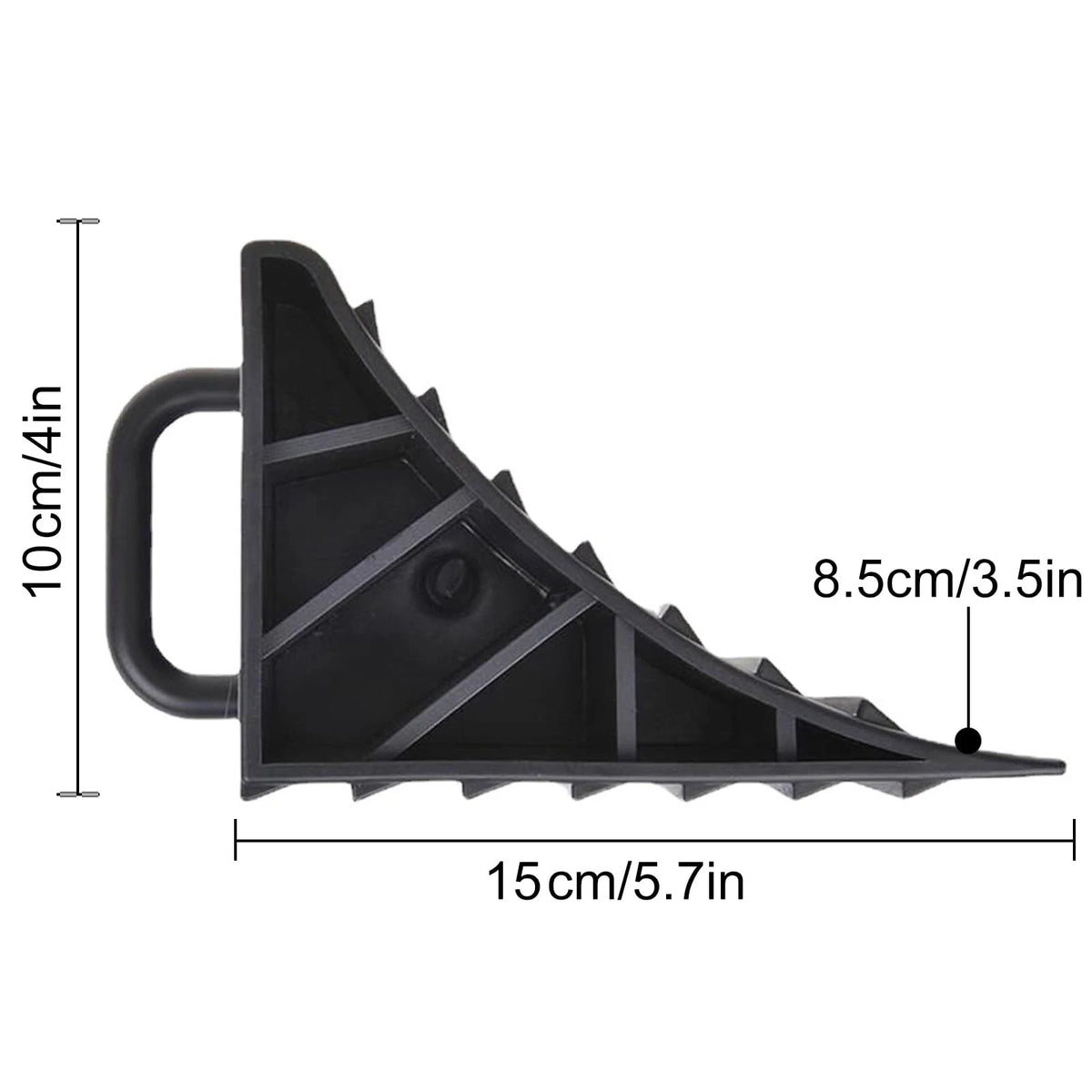 FUZVOL 2 Pcs Wheel Chocks Heavy Duty Parking Block Set F-E-CLZHQ01P2, Black