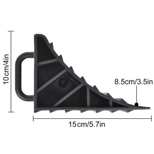 FUZVOL 2 Pcs Wheel Chocks Heavy Duty Parking Block Set F-E-CLZHQ01P2, Black