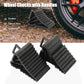 Wheel Chock Heavy Duty 4pcs Set for Cars and Motorcycles Black