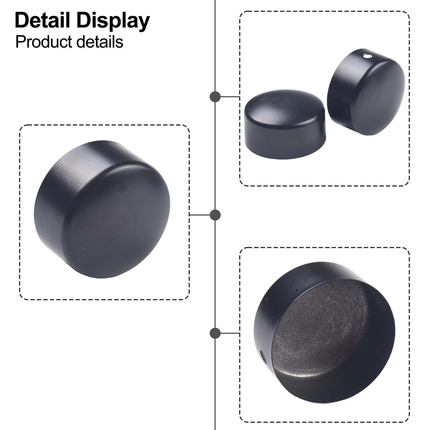Comfortable Grip PVC Handrail End Cap for Stair Treads 4pcs Black Color