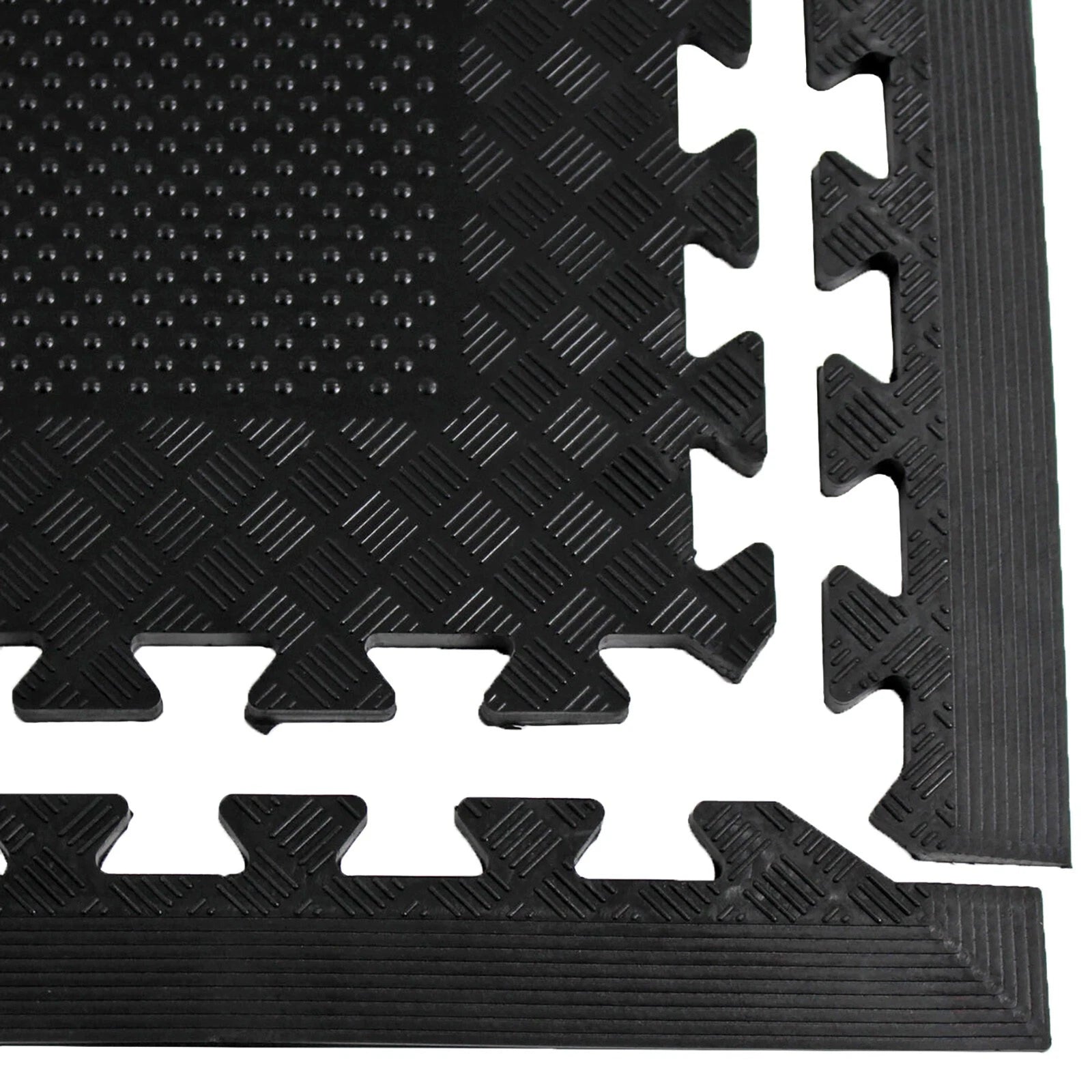 Heavy Duty Rubber Gym Mats Garage Flooring Tiles Commercial Interlocking 4pcs