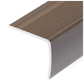 Stair Nosing L-Shaped 15pcs 100cm Aluminium Brown Anti-Slip Pre-Drilled Set15pcs