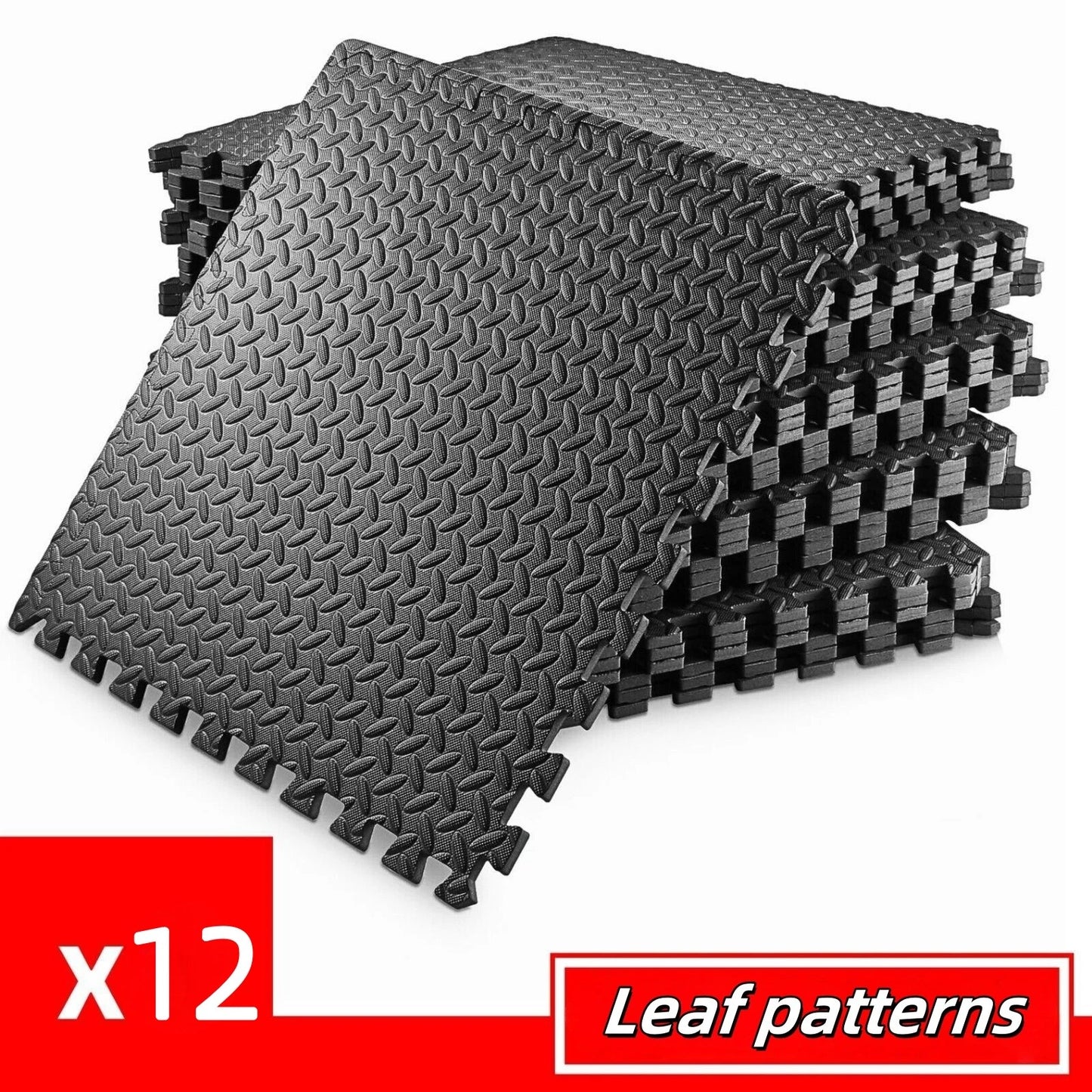 12Mats EVA INTERLOCKING FLOOR MATS SOFT FOAM GYM FLOORING MAT YOGA TILES 60x60CM