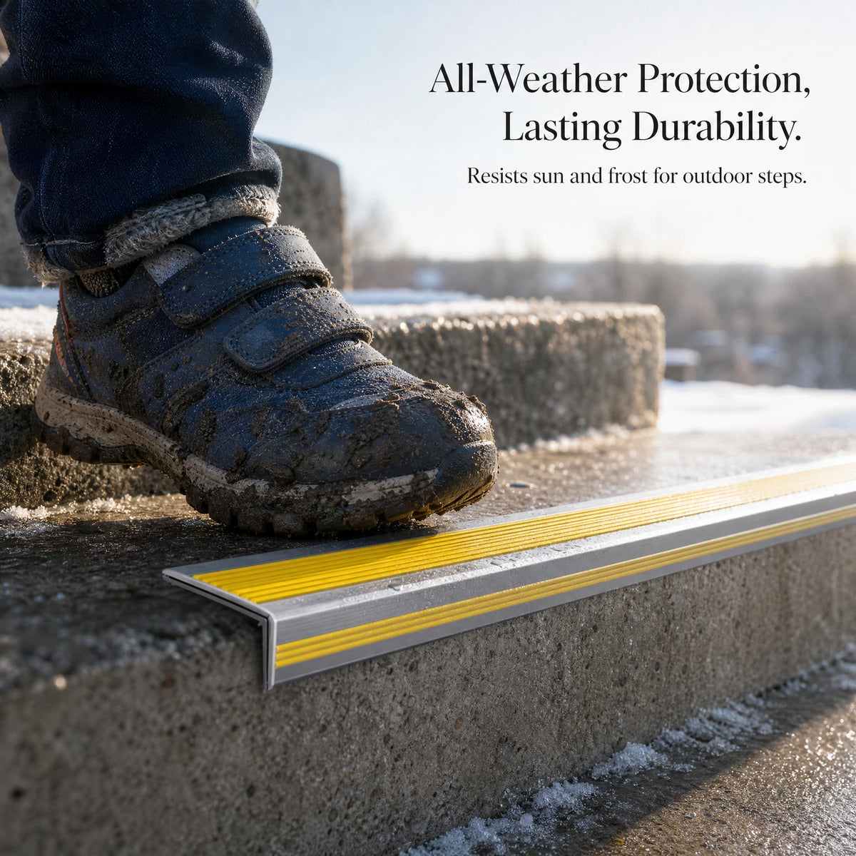 Self Adhesive Stair Edge Protector Anti Slip PVC Stair Nosing, for Tile Steps