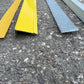 Painted aluminium anti-slip stair nosing / step edge - 9 grey & 1 yellow