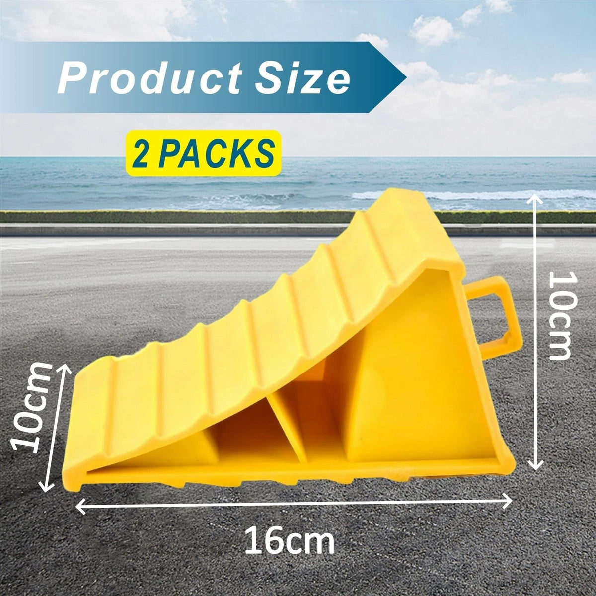 Wheel Chocks 2PCS Car Wheel Chocks Heavy Duty with Handles Caravan Wheel Chocks