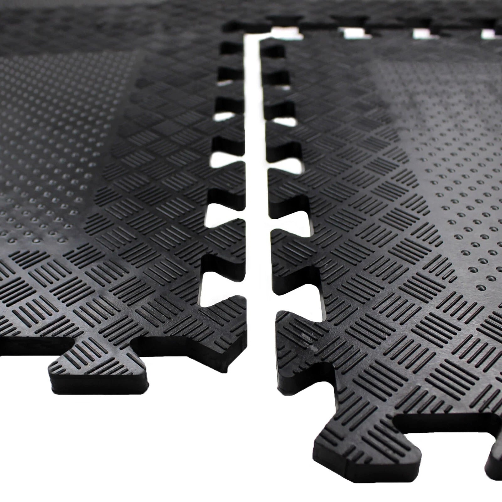 Heavy Duty Rubber Gym Mats Garage Flooring Tiles Commercial Interlocking 4pcs