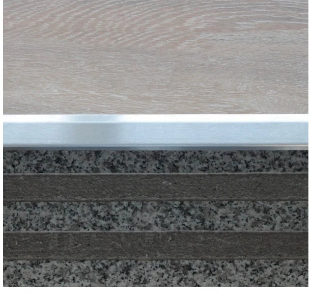 Stainless steel stair nosing strip 30X30 - 100CM