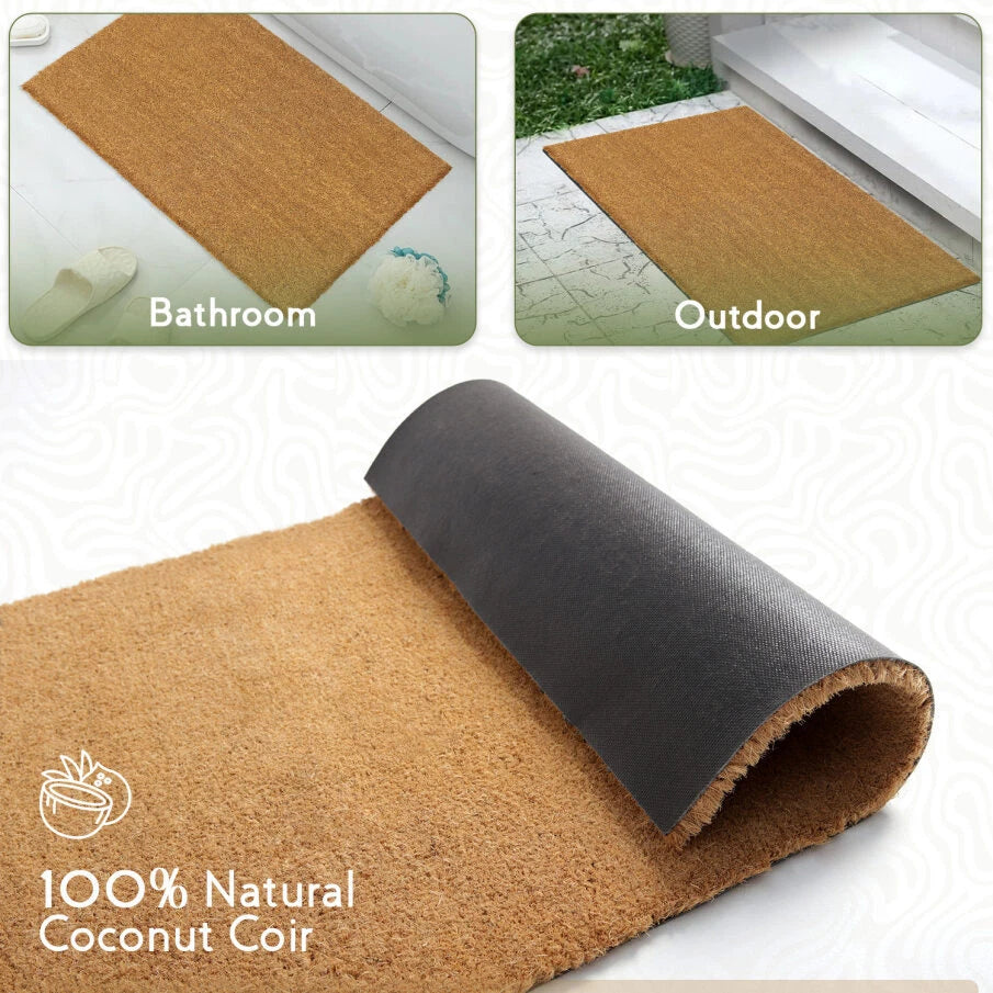 Heavy Duty Coir Welcome Matting Indoor/Outdoor Foyer Lobby Reception Door Mat