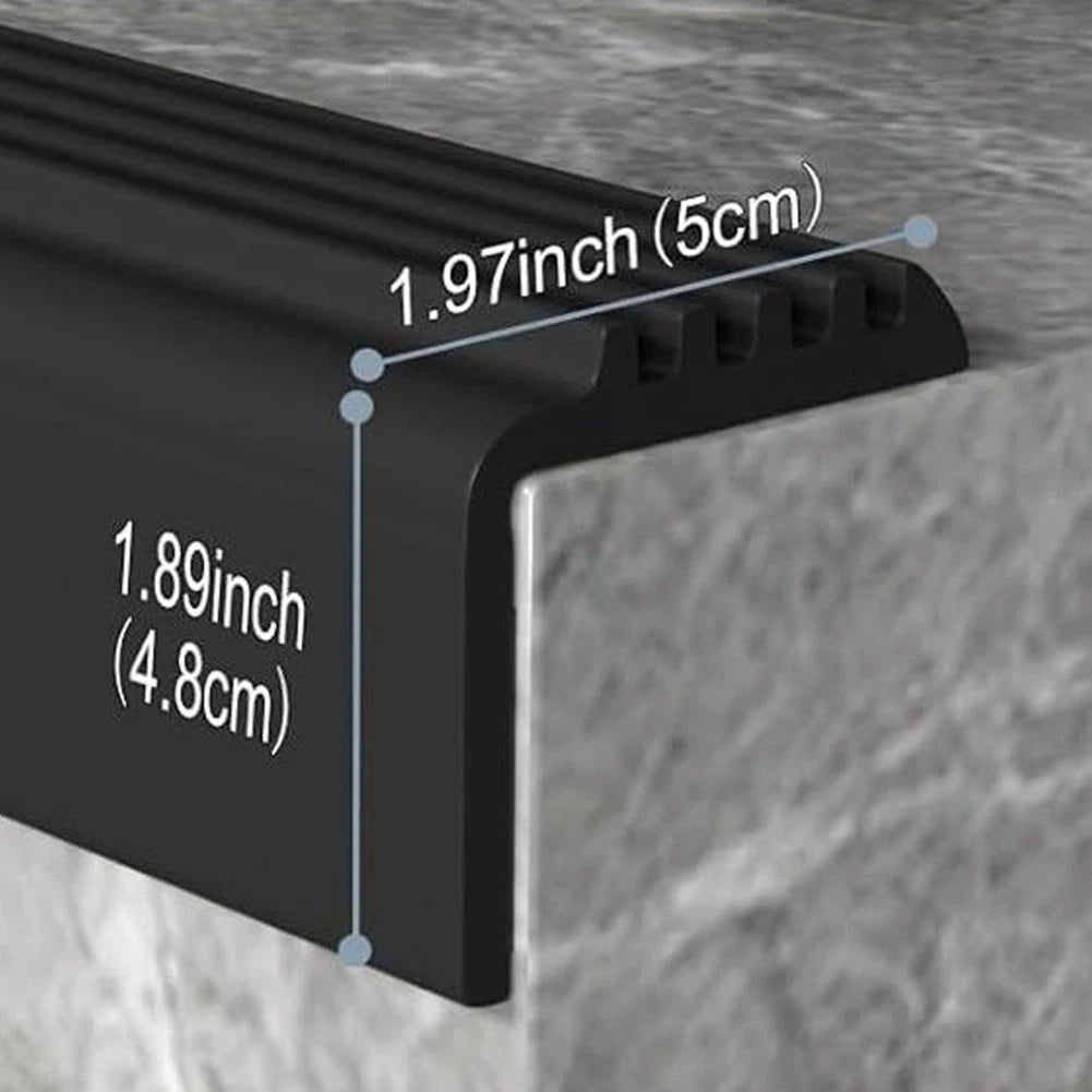 Sleek Waterproof Vinyl Rubber Stair Edge Trim 10FT with Non Slip Features