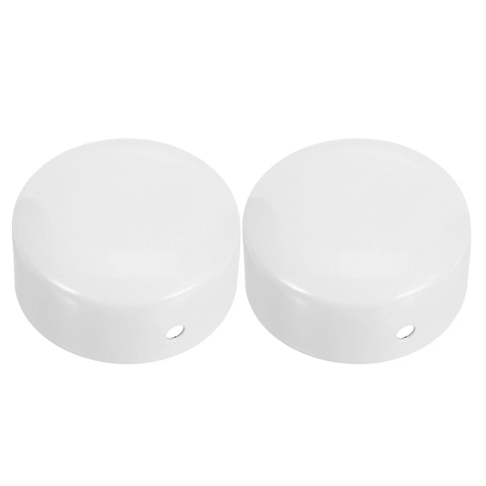 2Pcs Stainless Steel Stair Railing End Caps Durable White Handrail Covers