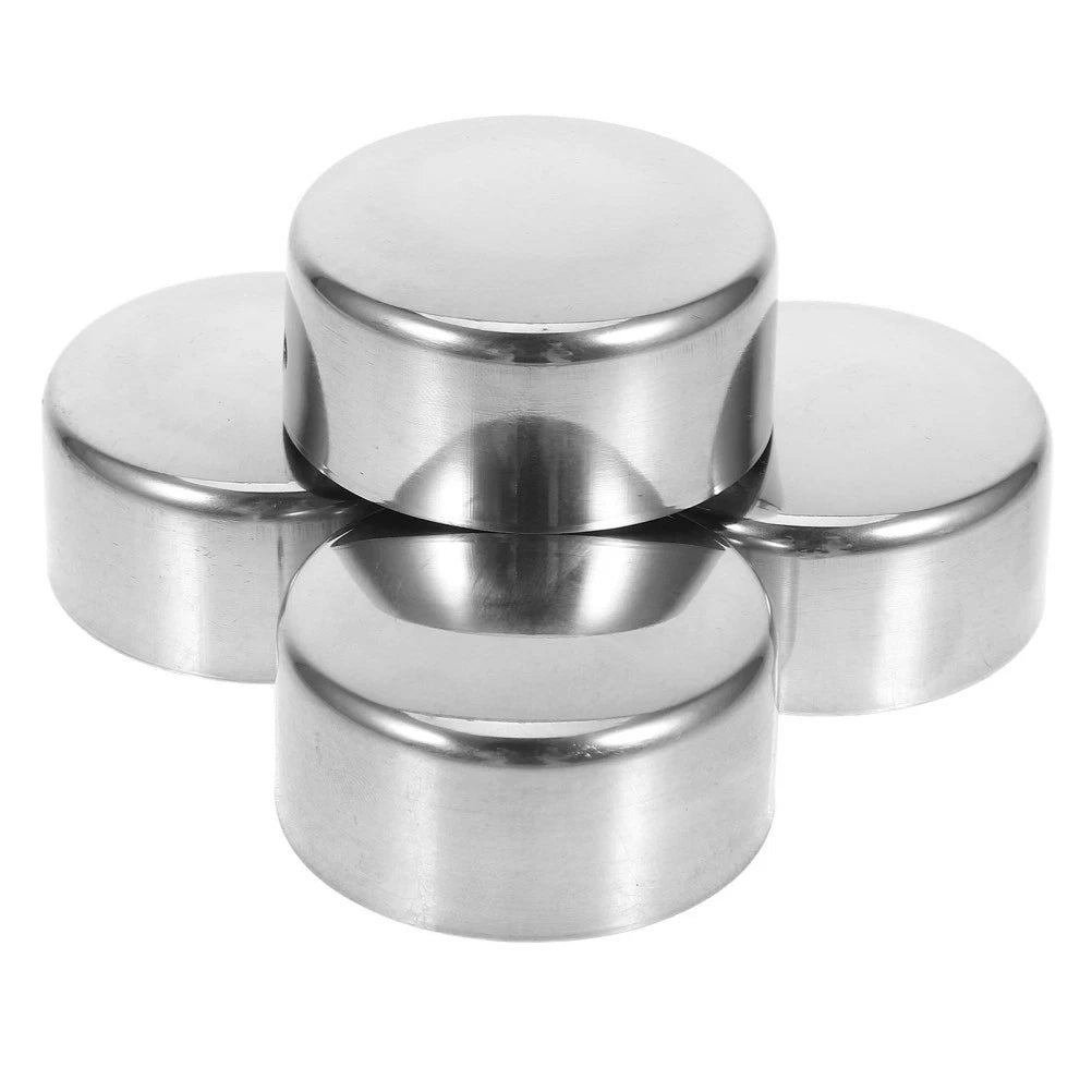 4 Pcs Handrail End Caps Stainless Steel Round Cover For Staircase Railings