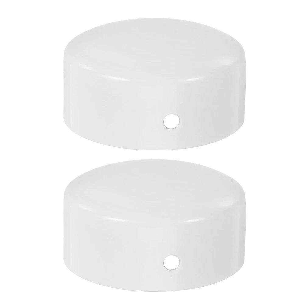 2Pcs Stainless Steel Stair Railing End Caps Durable White Handrail Covers