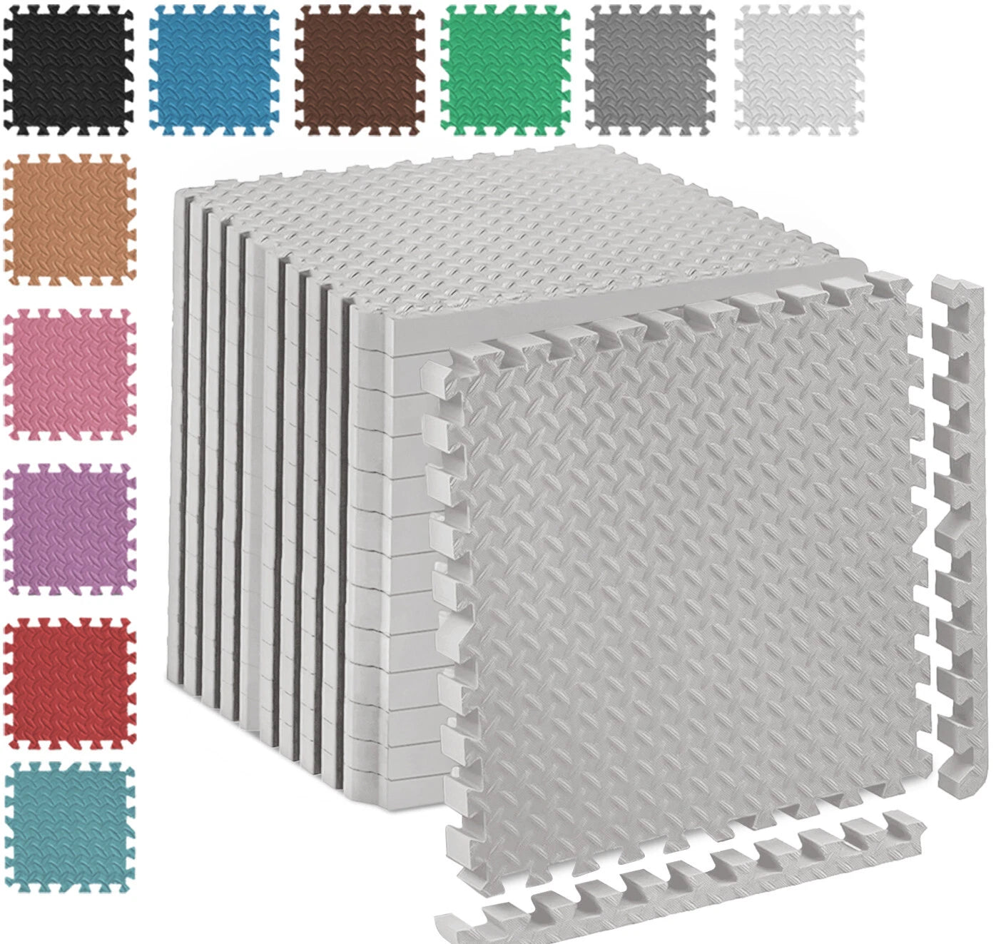 EVA INTERLOCKING FLOOR MATS SOFT FOAM GYM FLOORING MAT YOGA TILES 25 MM 60x60CM